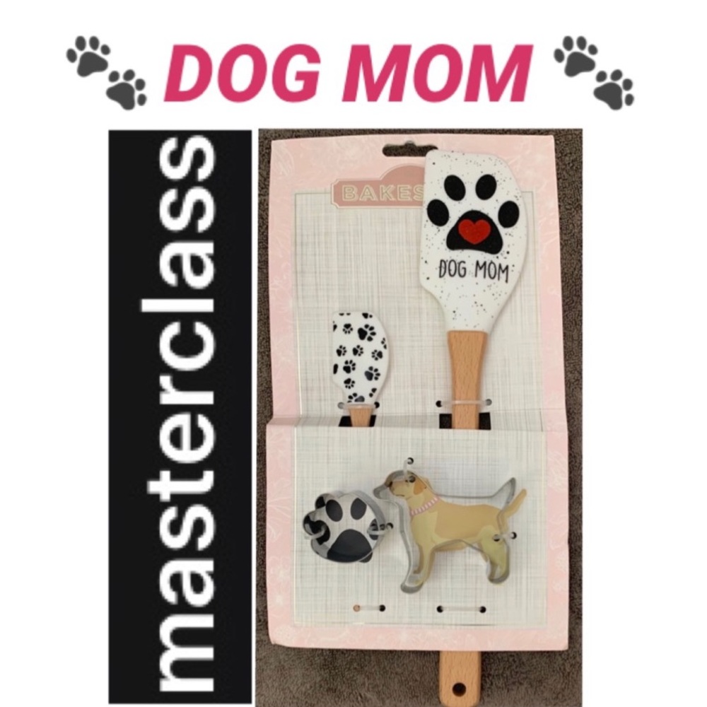 🌺 DOG MOM Spatula and Cookie Cutters NWT